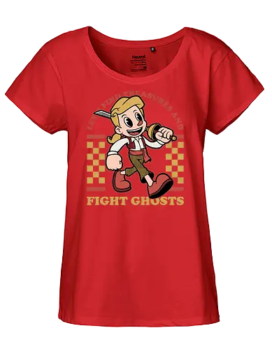 Game Mascot Monkey Pirate - Video Games, Video Game, Game, Games, Gamer, Mascot, Retro, Vintage, Retro Vintage, Retro Gamer, Retro Cartoon, Monkey, Pirates, Pirate, Fantasy, Adventure, Sword, Ghosts, Ghost, Treasure Hunter, Treasure - Fairtrade Girl Shirt