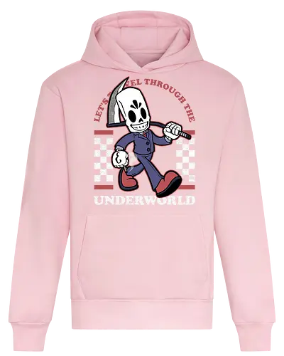 Game Mascot Travel Reaper - Video Games, Video Game, Game, Games, Gamer, Mascot, Retro, Vintage, Retro Vintage, Retro Gamer, Retro Cartoon, Fantasy, Adventure, Classic, Death, Grim Reaper, Soul Reaper, Skull, Skeleton, Investigate, Investigation, Noir - Heavyweight Hoodie
