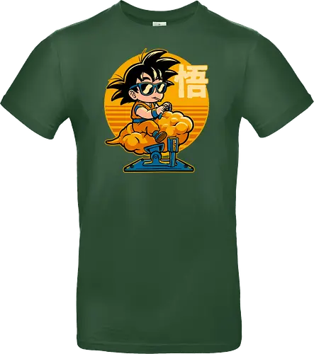 Cloud Anime Hero - retro vintage, kids, cloud, super hero, martial arts, fight, fighting, champion, championship, anime, manga, fun, funny, cute, classic, tv show - Standard T-Shirt