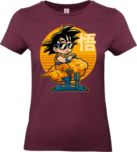 Cloud Anime Hero - retro vintage, kids, cloud, super hero, martial arts, fight, fighting, champion, championship, anime, manga, fun, funny, cute, classic, tv show - Standard T-Shirt (Frauen)