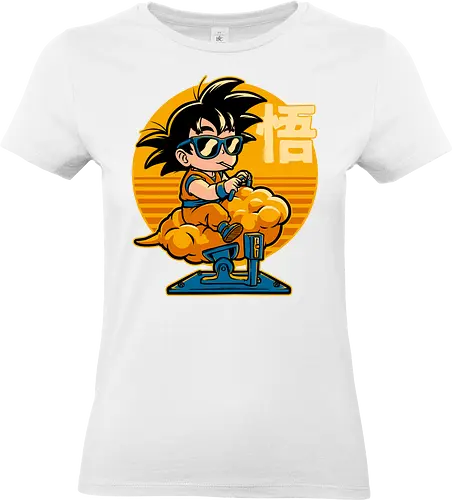 Cloud Anime Hero - retro vintage, kids, cloud, super hero, martial arts, fight, fighting, champion, championship, anime, manga, fun, funny, cute, classic, tv show - Standard T-Shirt (Frauen)