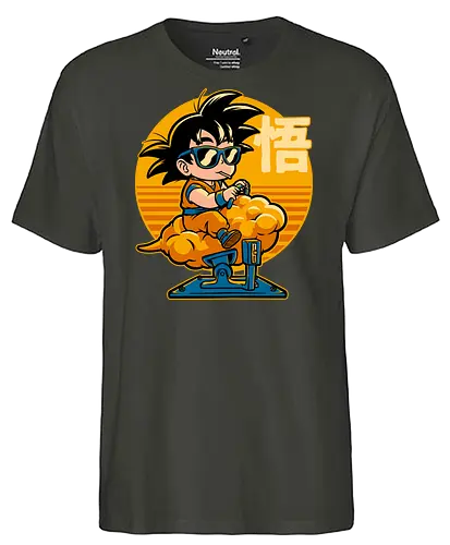 Cloud Anime Hero - retro vintage, kids, cloud, super hero, martial arts, fight, fighting, champion, championship, anime, manga, fun, funny, cute, classic, tv show - Fairtrade T-Shirt