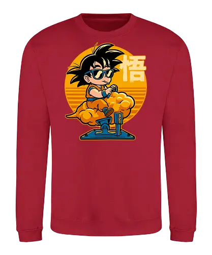 Cloud Anime Hero - retro vintage, kids, cloud, super hero, martial arts, fight, fighting, champion, championship, anime, manga, fun, funny, cute, classic, tv show - Sweatshirt