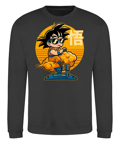 Cloud Anime Hero - retro vintage, kids, cloud, super hero, martial arts, fight, fighting, champion, championship, anime, manga, fun, funny, cute, classic, tv show - Sweatshirt