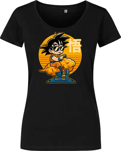 Cloud Anime Hero - retro vintage, kids, cloud, super hero, martial arts, fight, fighting, champion, championship, anime, manga, fun, funny, cute, classic, tv show - Damen T-Shirt