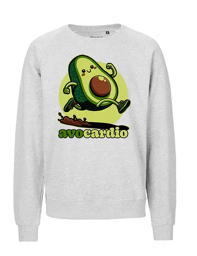 Avocado Exercise  - Exercise, avocado, food, run, fun, funny, happy, adorable, pun, vegan, guacamole - Fairtrade Sweatshirt