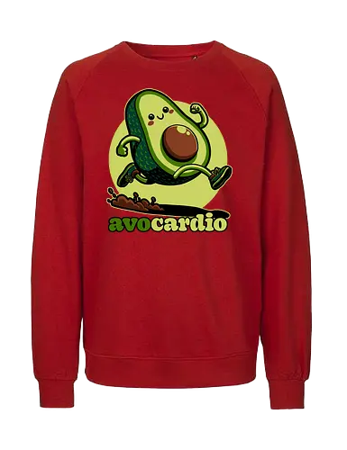 Avocado Exercise  - Exercise, avocado, food, run, fun, funny, happy, adorable, pun, vegan, guacamole - Fairtrade Sweatshirt
