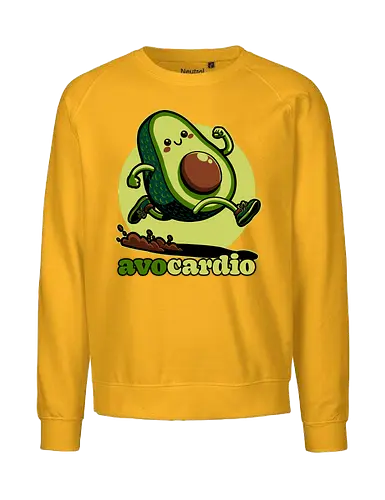 Avocado Exercise  - Exercise, avocado, food, run, fun, funny, happy, adorable, pun, vegan, guacamole - Fairtrade Sweatshirt