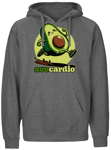 Avocado Exercise  - Exercise, avocado, food, run, fun, funny, happy, adorable, pun, vegan, guacamole - Fairtrade Hoodie