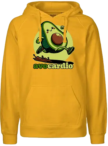 Avocado Exercise  - Exercise, avocado, food, run, fun, funny, happy, adorable, pun, vegan, guacamole - Fairtrade Hoodie