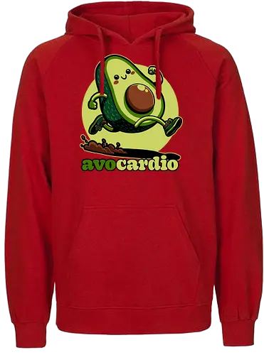 Avocado Exercise  - Exercise, avocado, food, run, fun, funny, happy, adorable, pun, vegan, guacamole - Fairtrade Hoodie