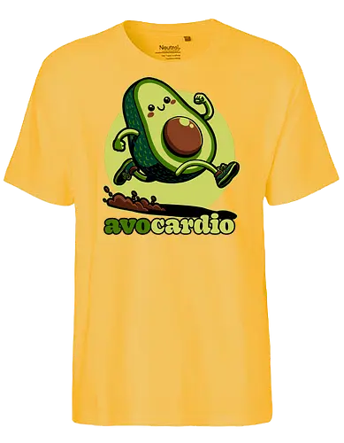 Avocado Exercise  - Exercise, avocado, food, run, fun, funny, happy, adorable, pun, vegan, guacamole - Fairtrade T-Shirt