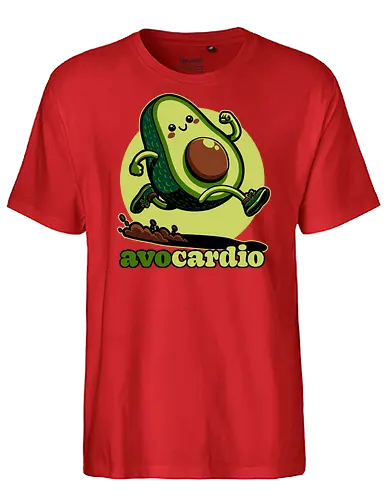 Avocado Exercise  - Exercise, avocado, food, run, fun, funny, happy, adorable, pun, vegan, guacamole - Fairtrade T-Shirt