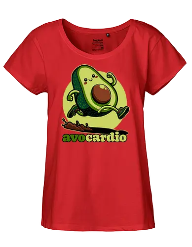 Avocado Exercise  - Exercise, avocado, food, run, fun, funny, happy, adorable, pun, vegan, guacamole - Fairtrade Girl Shirt
