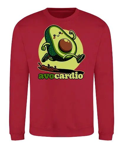 Avocado Exercise  - Exercise, avocado, food, run, fun, funny, happy, adorable, pun, vegan, guacamole - Sweatshirt
