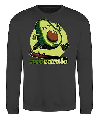 Avocado Exercise  - Exercise, avocado, food, run, fun, funny, happy, adorable, pun, vegan, guacamole - Sweatshirt
