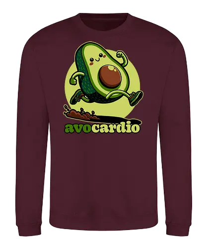 Avocado Exercise  - Exercise, avocado, food, run, fun, funny, happy, adorable, pun, vegan, guacamole - Sweatshirt