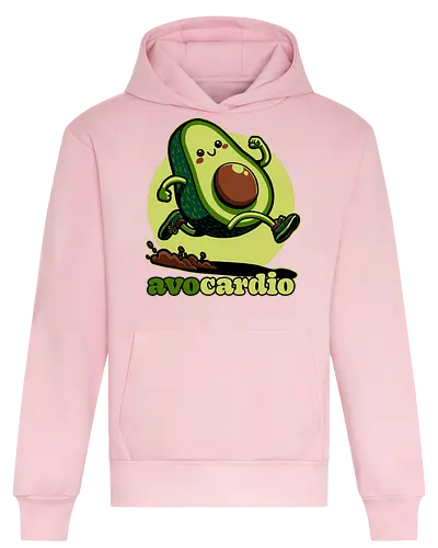 Avocado Exercise  - Exercise, avocado, food, run, fun, funny, happy, adorable, pun, vegan, guacamole - Heavyweight Hoodie