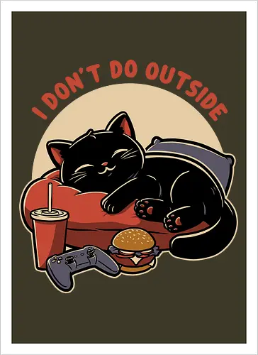 Lazy Gamer Cat 