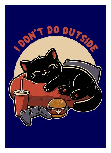 Lazy Gamer Cat 