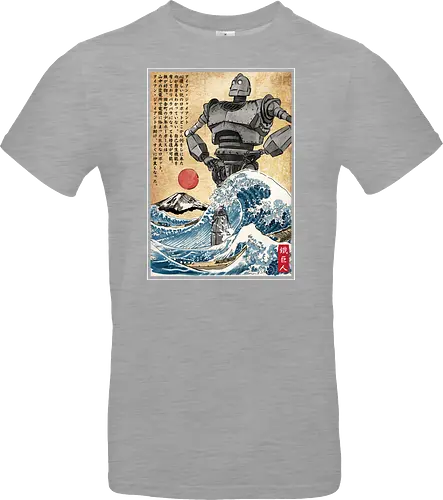 Iron giant in Japan woodblock
