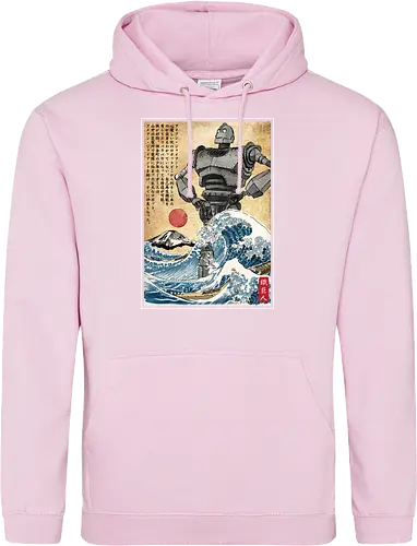 Iron giant in Japan woodblock