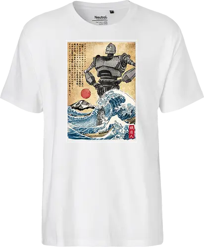 Iron giant in Japan woodblock