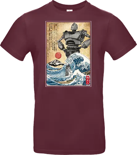 Iron giant in Japan woodblock
