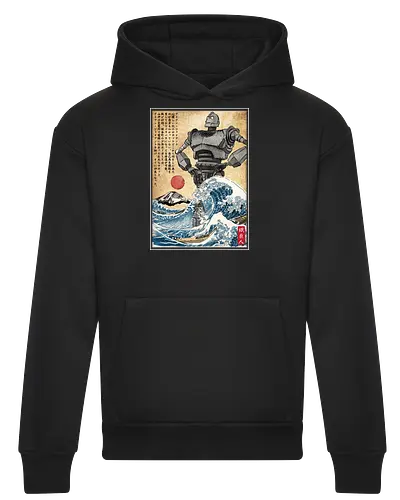 Iron giant in Japan woodblock