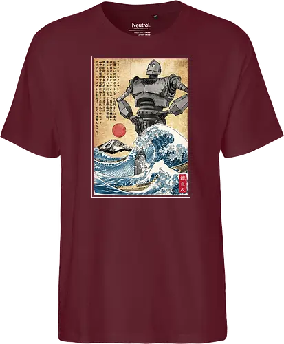Iron giant in Japan woodblock