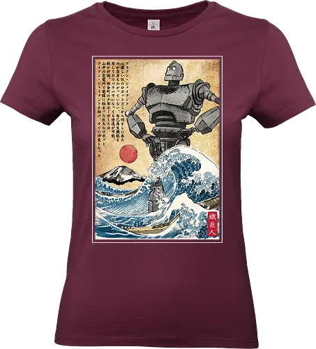 Iron giant in Japan woodblock - anime, manga, japan, japanese art - Standard T-Shirt (Frauen)