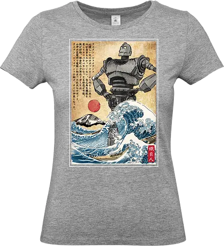 Iron giant in Japan woodblock - anime, manga, japan, japanese art - Standard T-Shirt (Frauen)