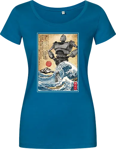 Iron giant in Japan woodblock