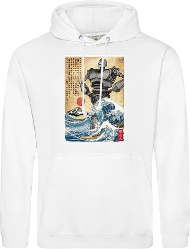 Iron giant in Japan woodblock