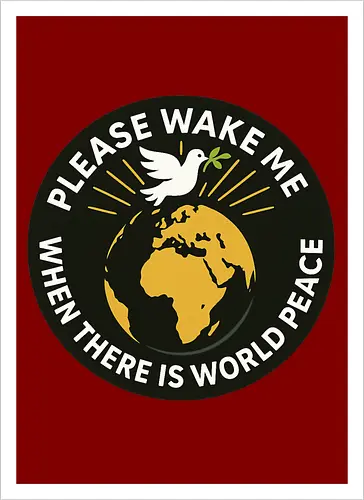 Please wake me when there is world peace