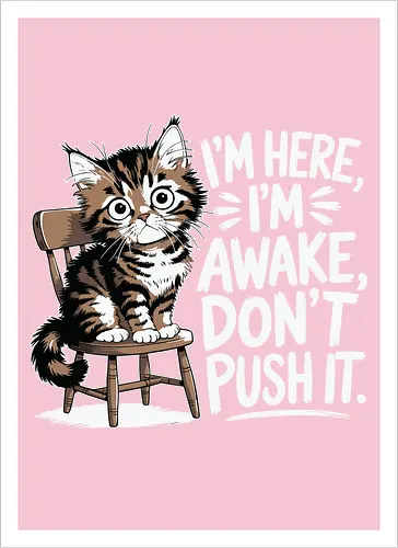 I'm here, I'm awake, don't push it