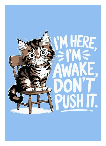 I'm here, I'm awake, don't push it