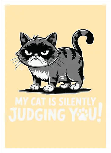My cat is silently judging you