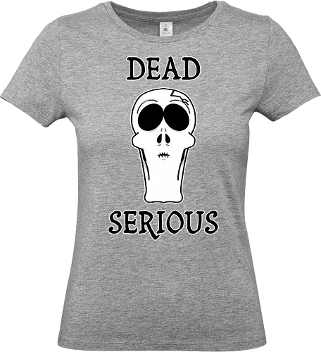 Dead Serious (Toten­ernst) - Skelett, Schädel, lustig, dunkel, Humor, ernst, tot, Cartoon, Comic, Gothik, gruselig, Halloween, sarkastisch, untot, frech, ironisch, kraftvoll, makaber, schräg, alternativ, grunge, creepy, bizarr, minimalistisch, Aussage - Standard T-Shirt (Frauen)