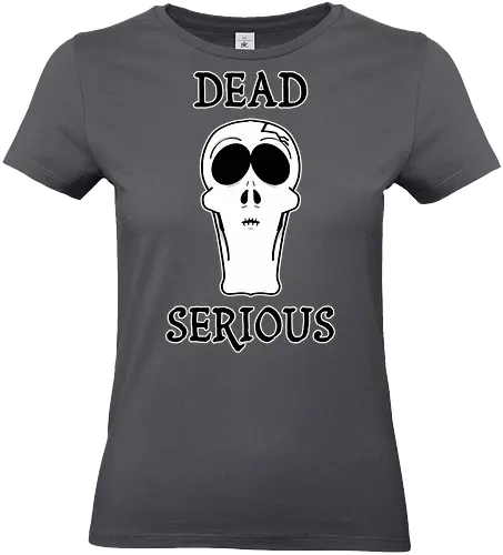 Dead Serious (Toten­ernst) - Skelett, Schädel, lustig, dunkel, Humor, ernst, tot, Cartoon, Comic, Gothik, gruselig, Halloween, sarkastisch, untot, frech, ironisch, kraftvoll, makaber, schräg, alternativ, grunge, creepy, bizarr, minimalistisch, Aussage - Standard T-Shirt (Frauen)