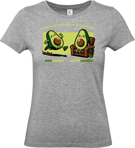 Avocado Tired Exercise - Exercise, avocado, food, run, fun, funny, happy, adorable, pun, vegan, guacamole, cardio, tired, lazy - Standard T-Shirt (Frauen)