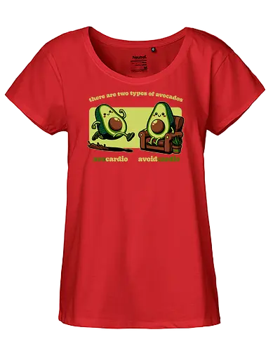 Avocado Tired Exercise - Exercise, avocado, food, run, fun, funny, happy, adorable, pun, vegan, guacamole, cardio, tired, lazy - Fairtrade Girl Shirt