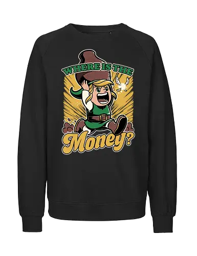 Game Elf Money - Fairy, Money, Fun, Funny, Elf, Video Game, Game, Rpg, Adventure, Fantasy, Jar, classic - Fairtrade Sweatshirt
