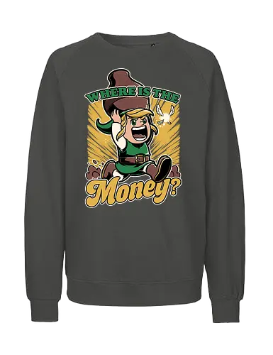 Game Elf Money - Fairy, Money, Fun, Funny, Elf, Video Game, Game, Rpg, Adventure, Fantasy, Jar, classic - Fairtrade Sweatshirt