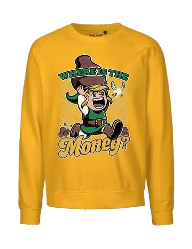 Game Elf Money - Fairy, Money, Fun, Funny, Elf, Video Game, Game, Rpg, Adventure, Fantasy, Jar, classic - Fairtrade Sweatshirt