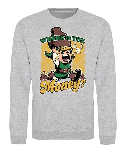 Game Elf Money - Fairy, Money, Fun, Funny, Elf, Video Game, Game, Rpg, Adventure, Fantasy, Jar, classic - Sweatshirt