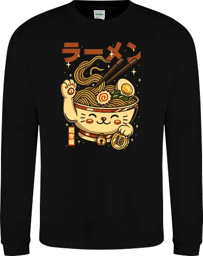 Süße Glückskatze Ramen