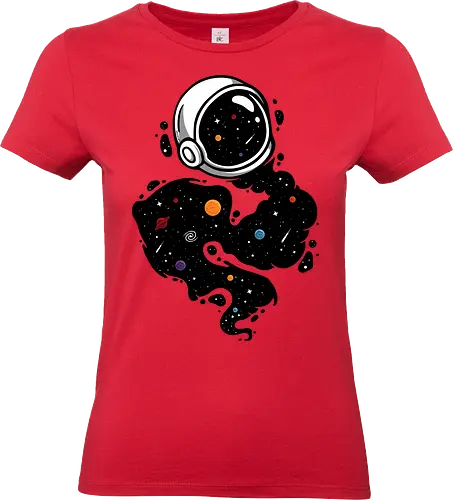 Geist des Astronauten - Astronaut, Weltraum, Universum, Kosmos, Astronomie, trippig, abstrakt, ästhetisch, Illustration, Planeten, Mond, cool, lm2kone - Standard T-Shirt (Frauen)