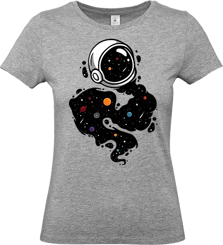 Geist des Astronauten - Astronaut, Weltraum, Universum, Kosmos, Astronomie, trippig, abstrakt, ästhetisch, Illustration, Planeten, Mond, cool, lm2kone - Standard T-Shirt (Frauen)