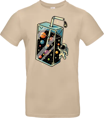 Weltraumsaft - Astronaut, Saft, Sommer, lustig, Essen, Weltraum, Universum, Kosmos, Astronomie, trippig, abstrakt, ästhetisch, Illustration, Planeten, Mond, cool, lm2kone - Standard T-Shirt